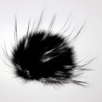 Čepice Mia Handemade - Design Bambule XXL - Černá s bílými konečky