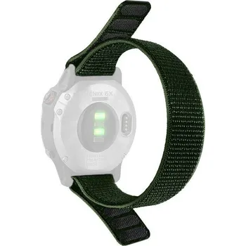 Řemínek na hodinky Nylonový řemínek Ricardo 22mm (pro Garmin Fenix 8/7/6 aj.), zelený, provlékací