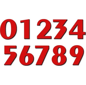 Pelisport Číslice typ X05 - 2,5 cm červené plexi