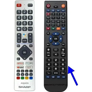 Sharp LC-40BN5EA náhradní dálkový ovladač