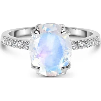 Prsten Emporial stříbrný prsten GU-DR10789R-SILVER-MOONSTONE-TOPAZ Velikost: 9 (EU: 59-60)