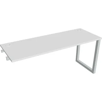 Kancelářský vozík HOBIS přídavný stůl rovný - UE O 1600 R, hloubka 60 cm, bílá + doprava zdarma