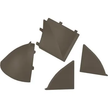 Kuchyňská pracovní deska Egger Sada koncovek na těsnící lištu / tmavě hnědá