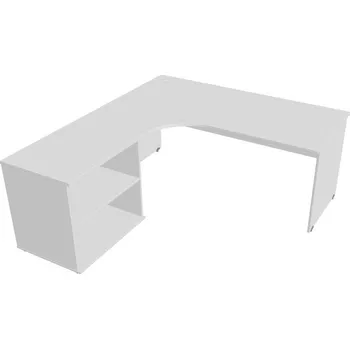 Kancelářský vozík HOBIS stůl pracovní, sestava pravá - GE 1800 60 H P, bílá + doprava zdarma