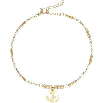 Náramek Doria Náramek na nohu s kovtou (G402) zlatý z oceli