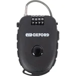 Svinovací lankový zámek retractable combination lock, oxford (délka 0,75 m, tl. 2,4 mm, černý)