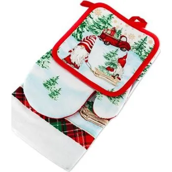 Chňapka KUCHYŇSKÝ VÁNOČNÍ SET- UTĚRKA, CHŇAPKA, RUKAVICE - různé vzory !!!