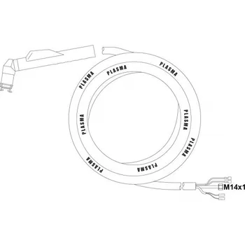 Příslušenství ke svářečce SPARTUS TS06350C A-141 A140 P-141 P140 Hořák ruční 12m M14x1 typ B