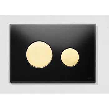 TECEloop sklo černá, tlačítko pozlacené 9.240.658