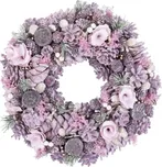 MagicHome Věnec Vánoce růžový 38 cm
