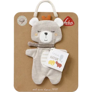 Hračka pro nejmenší Baby Fehn Pletený medvídek Natur