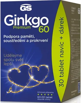 Přípravek na podporu paměti a spánku Green Swan Pharmaceuticals Ginkgo 60 mg Premium