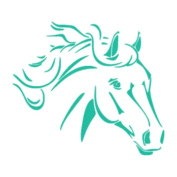 Samolepící dekorace Kůň 092 pravá (25 - tyrkysová) SAMOLEPKA NA AUTO, NÁLEPKA, FÓLIE, POLEP, TUNING, VLASTNÍ TEXT, TISK, AUTOSAMOLEPKY.cz, POLEPY, OBRÁZEK, LOGO, 3D STICKERS