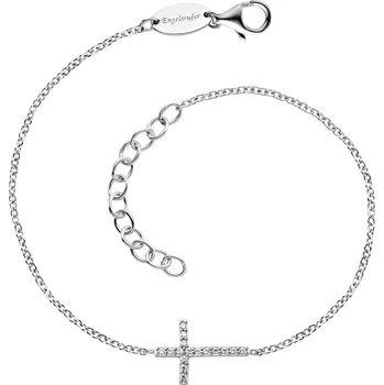 Náramek ŠPERKY-NM, Stříbrný náramek Engelsrufer s křížkem se zirkony 1915 Délka náramku: 18 cm
