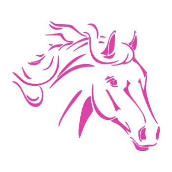 Samolepící dekorace Kůň 092 pravá (16 - růžová) SAMOLEPKA NA AUTO, NÁLEPKA, FÓLIE, POLEP, TUNING, VLASTNÍ TEXT, TISK, AUTOSAMOLEPKY.cz, POLEPY, OBRÁZEK, LOGO, 3D STICKERS