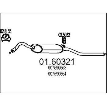Tlumič výfuku Zadní tlumič výfuku MTS 01.60321