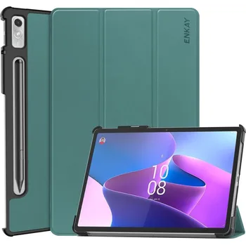 Pouzdro na tablet ENKAY 51214 ENKAY LEATHER Zaklápěcí obal pro Lenovo Tab P11 Pro Gen2 zelený