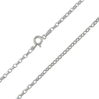 Šperk Stříbrný řetízek rolo ovál broušené délka řetízku 42cm