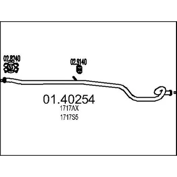 Výfuková trubka Výfuková trubka MTS 01.40254