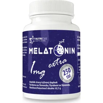 Přípravek na podporu paměti a spánku Nutricius Melatonin extra 1 mg 250 tbl.