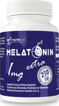 Přípravek na podporu paměti a spánku Nutricius Melatonin extra 1 mg 250 tbl.