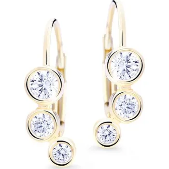 Náušnice ŠPERKY-NM, Zlaté dámské náušnice se zirkony 3059