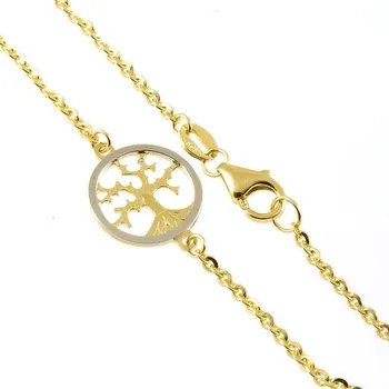 Náramek ŠPERKY-NM, Zlatý dámský náramek strom života 1851 Délka náramku: 19 cm