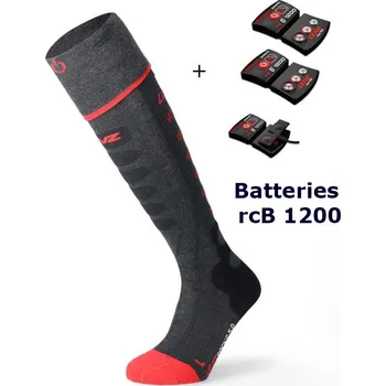 LENZ HEAT SOCK 5.1 TOE CAP antracit /red Velikost: Set 39-41