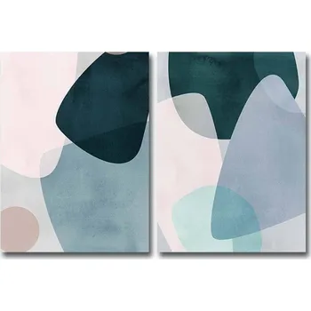 Obraz Sada obrazů Canvart Fulaza 2 ks šedá/zelená