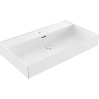 Umyvadlo Bocchi Milano umyvadlo 80x46,5cm s otvorem pro baterii, bílá lesklá, 1377-001-0126