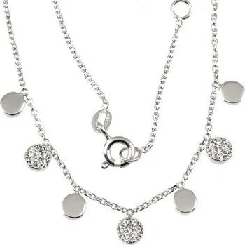 Náhrdelník ŠPERKY-NM, Dámský náhrdelník v bílém zlatě 676 Délka náhrdelníku: 42 cm