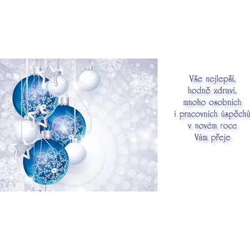 Helma365 Novoročenka jednolistá H585 modré ozdoby