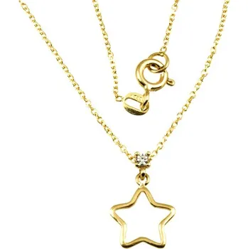 Náhrdelník ŠPERKY-NM, Zlatý náhrdelník hvězda 1024 Délka náhrdelníku: 45 cm