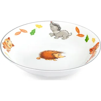 Talíř Dětský porcelán Lesní zvířátka Varianta: Hluboký talíř