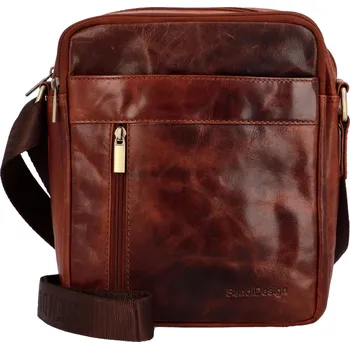 Pánská kožená taška přes rameno hnědá - SendiDesign Lennon B hnědá