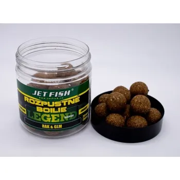 Boilies Jetfish Jet Fish Rozpustné Boilie Legend Range - Rak & GLM - 20 mm/250ml