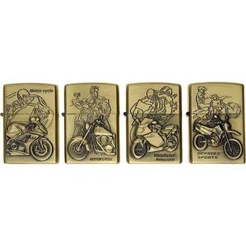 Zapalovač Benzínové zapalovače Kantai 4ks Motorka (dárkové balení, 4 zapalovače v balení)