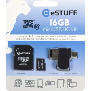 Paměťová karta eSTUFF 4in1 microSDHCD 16GB class 10