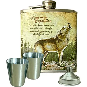 Placatka Placatka Vlk s pohárky (likérka s motivem vlka)