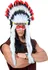 Karnevalový doplněk Widmann Indiánská péřová čelenka černobílá