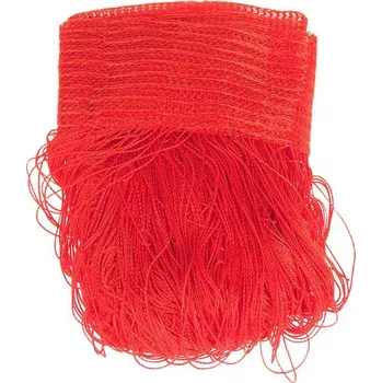 Záclona Šňůrková záclona 100cm červená (Špagetová záclona na okno, balkónové dveře)