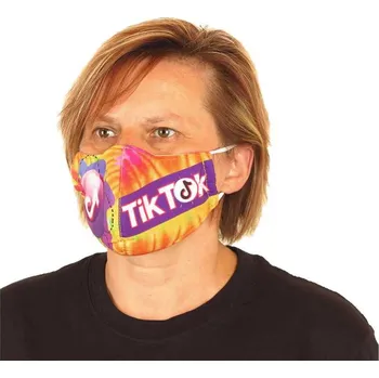 rouška Rouška na obličej dětské Tik Tok žluté (TikTok rouška na ústa pro děti)