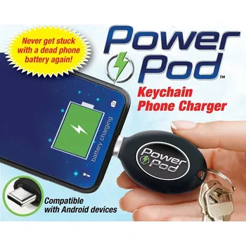 Powerbanka Mini přenosná klíčenka powerbanka - Power Pod 800 mAh USB-C