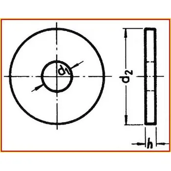 podložka Podložka pod dřevěné konstrukce pro M14 bez PÚ DIN 440 (Podložka pod dřevo M14 pr.15.5x50x4)