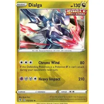 Sběratelská karetní hra Pokémon EVS 112/203 Dialga - Evolving Skies Stav: Near Mint, Verze: HOLO
