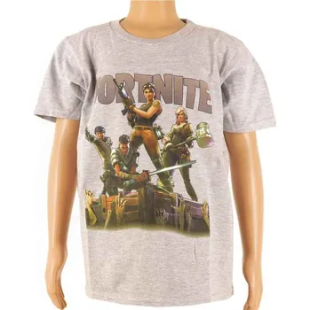 Tričko Fortnite dětské šedé (Tričko s krátkým rukávem pro děti s námětem počítačové hry)