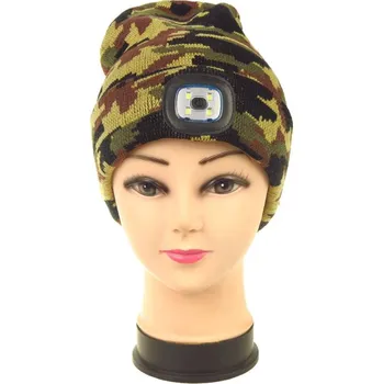 Čepice Čepice se světlem maskáčová (Termo zimní čepice army)