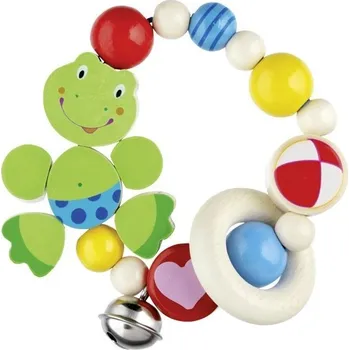 Hračka pro kojence HEIMESS Chrastítko - pružný kroužek Žabka