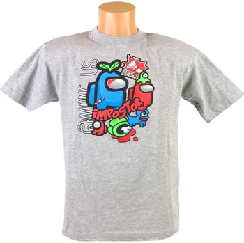 Chlapecké oblečení Among us Tričko Impostor šedé (Dětské tričko Among Us Impostor)