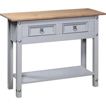 Obývací pokoj Konzolový stolek Corona 90 x 34,5 x 73 cm mexická borovice